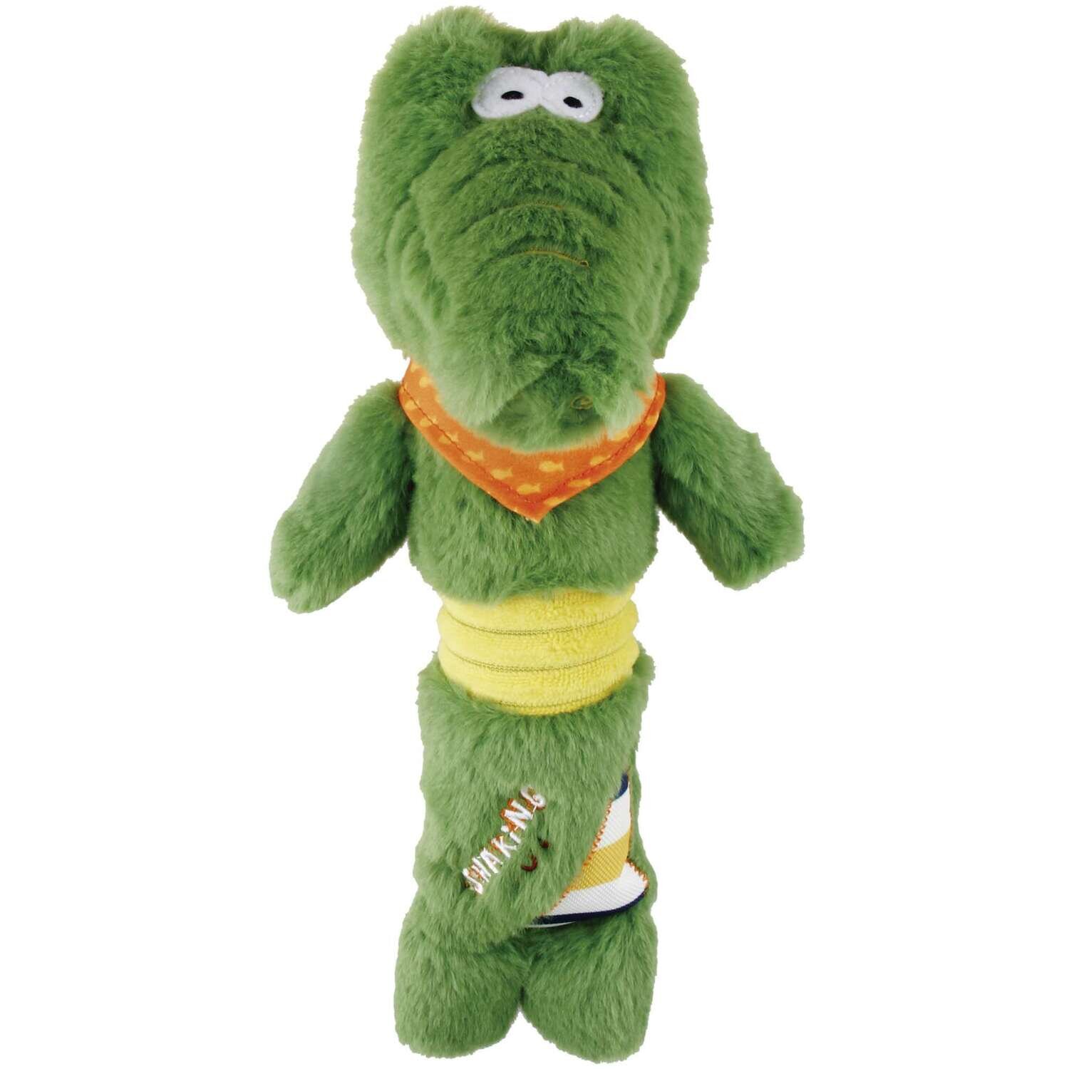 Juguete cocodrilo de felpa Shaking Fun GiGwi 32x10x13 cm
