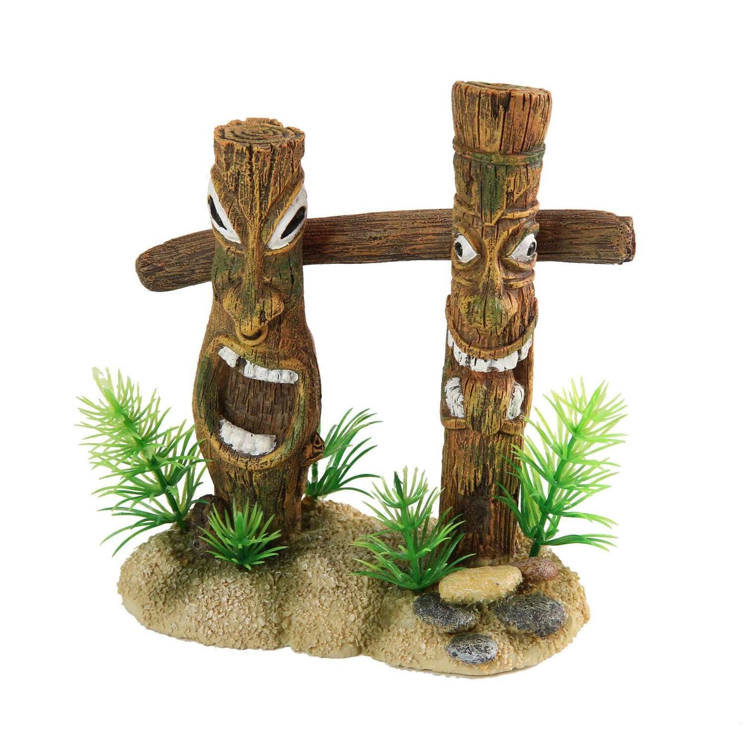 Ornamento columnas Tiki 13x7,5x14 cm