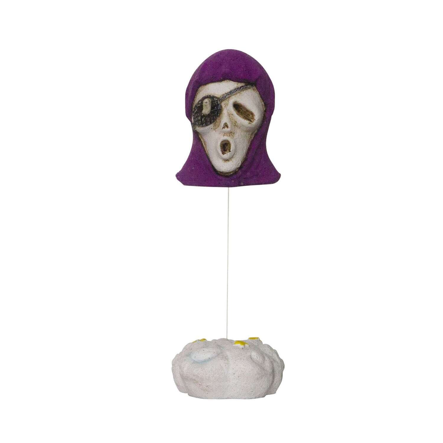 Ornamento calavera flotante con capucha 6x5,2x9 cm