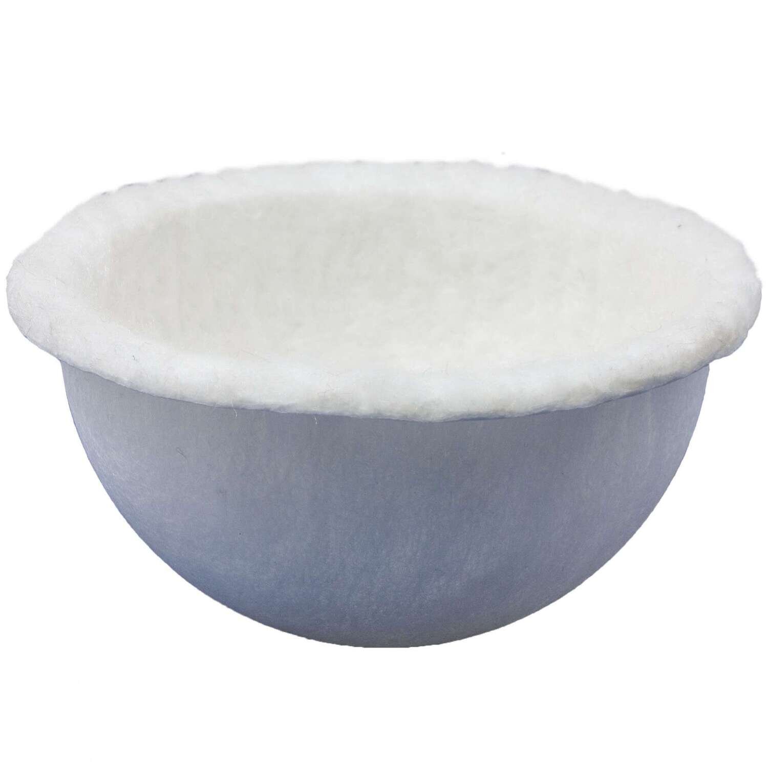 Nido de fieltro blanco para p�jaros peque�os 9,5 cm