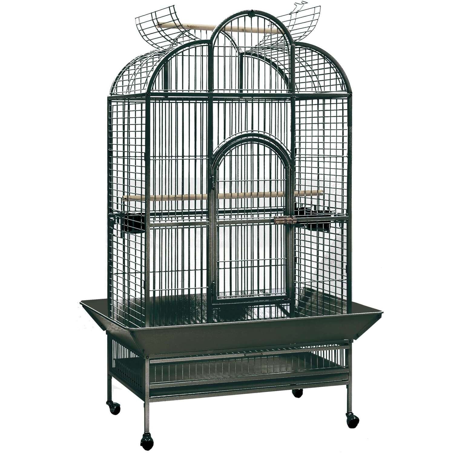 Jaula HOUSE gris forja para loros 111x81,6x175 cm