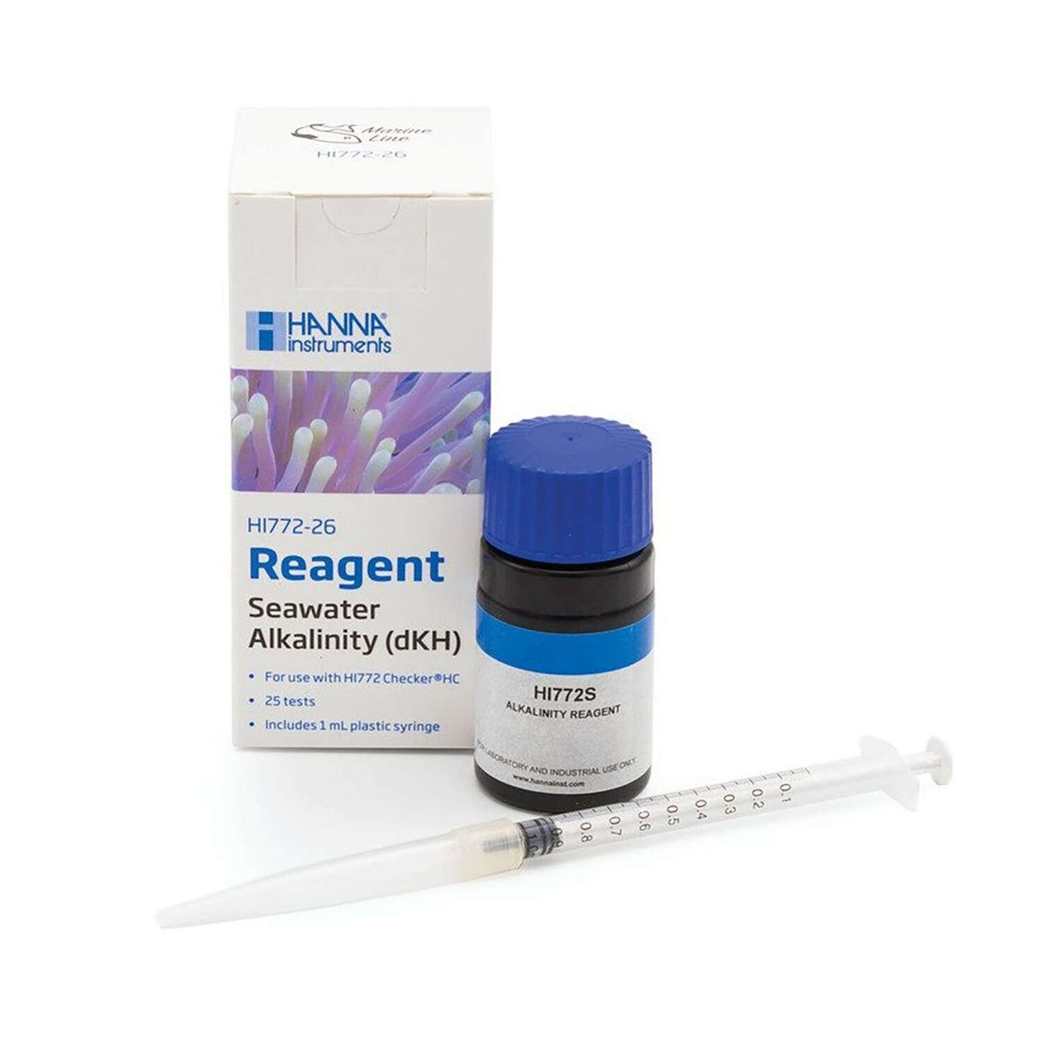Reactivo Alcalinidad (0.0 a 20.0 dKH) 25 test HANNA
