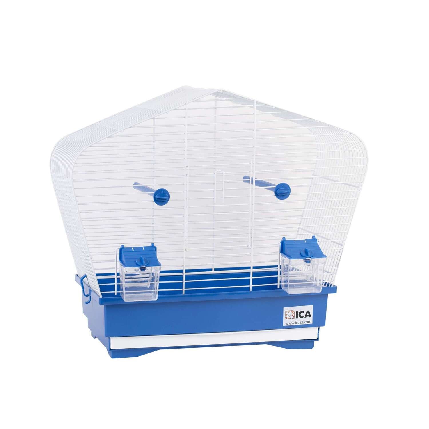 Jaulas FRANCIA azul y blanca para p�jaros 50x25,5x42 cm