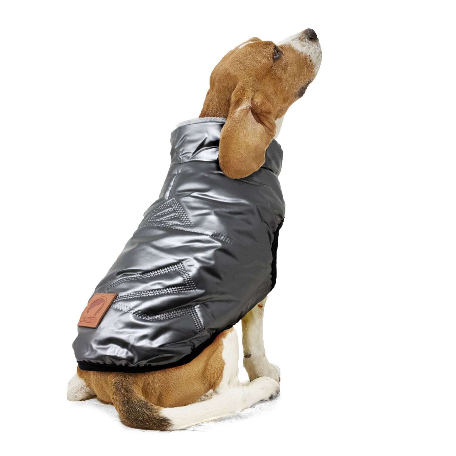 Abrigo metalizado negro de ALPHA DOG 25 cm