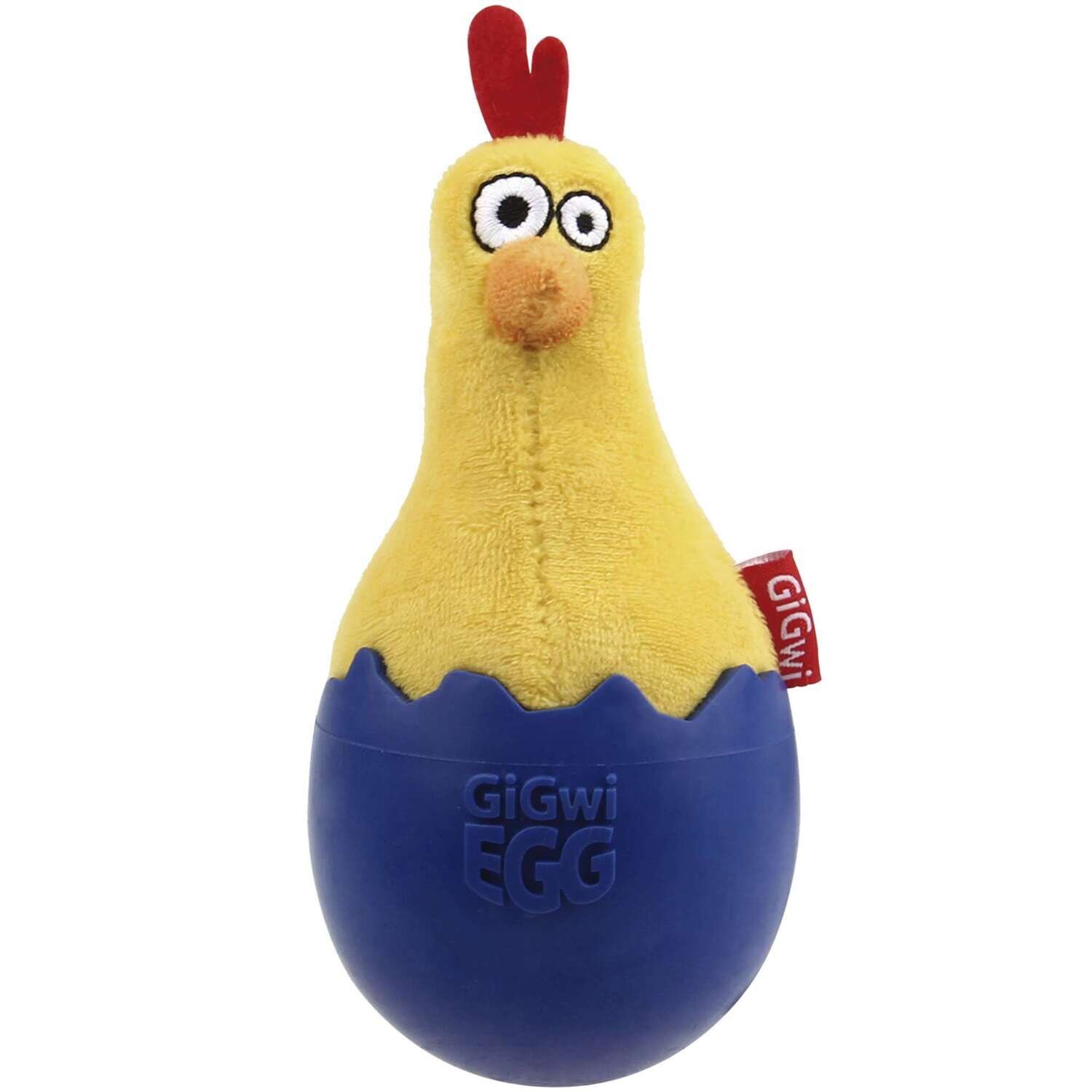 Juguete EGG gallo bamboleo - TPR extra resitente GiGwi 7x7x13 cm