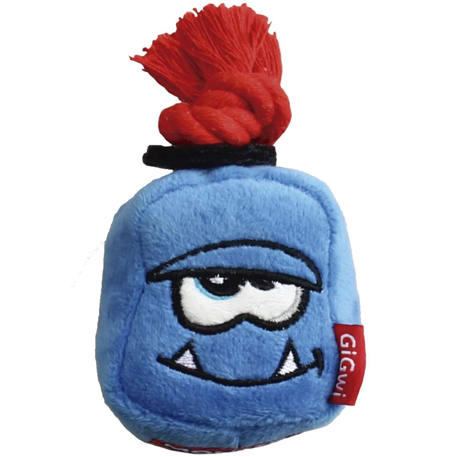 Juguete Monster Rope cabeza azul felpa y cuerdas GiGwi 7x5x12 cm