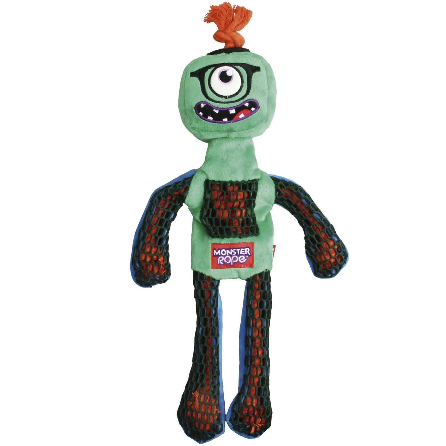 Juguete Monster Rope verde felpa y cuerdas GiGwi 16x7x43 cm