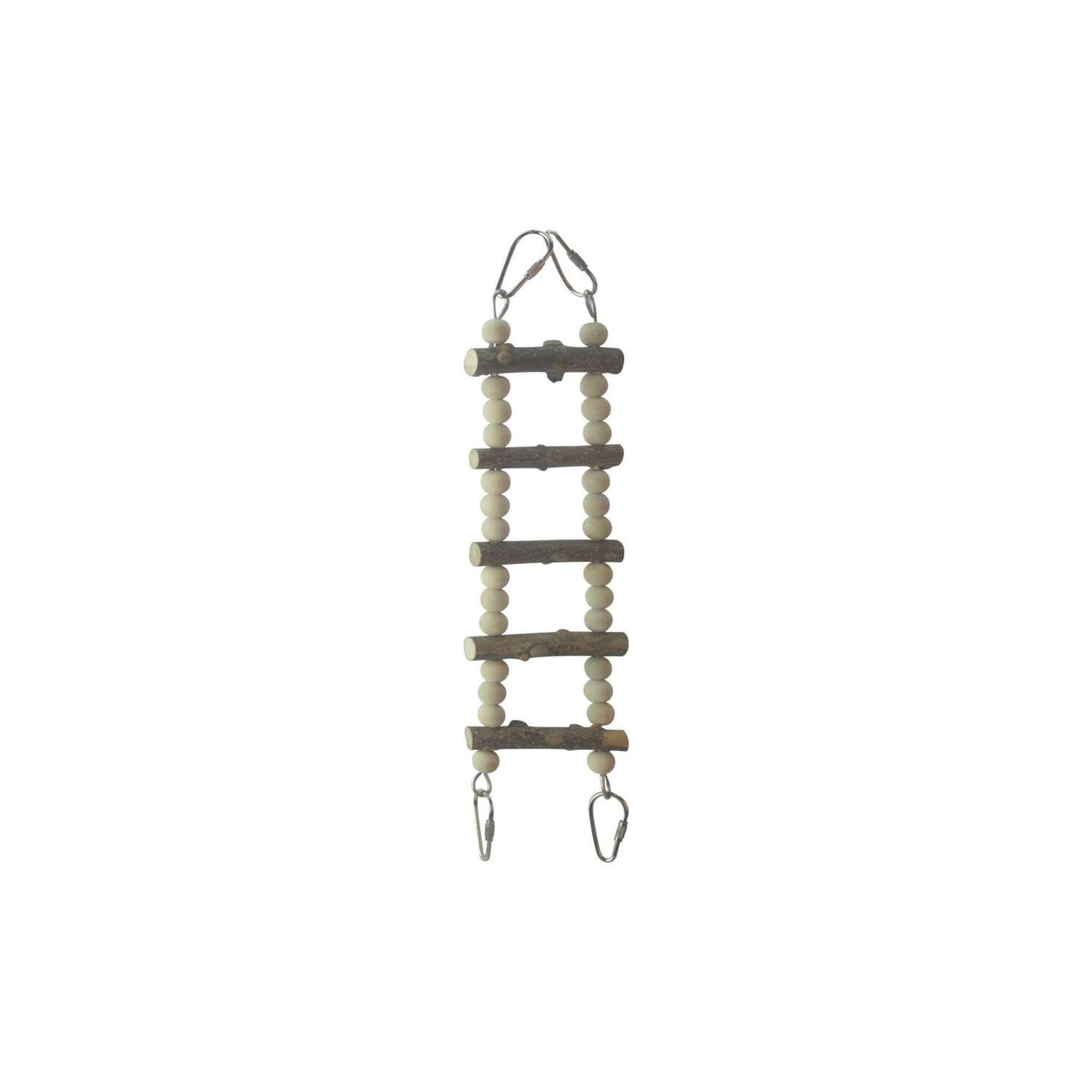 Escalera de madera natural para p�jaros 7,5x30 cm