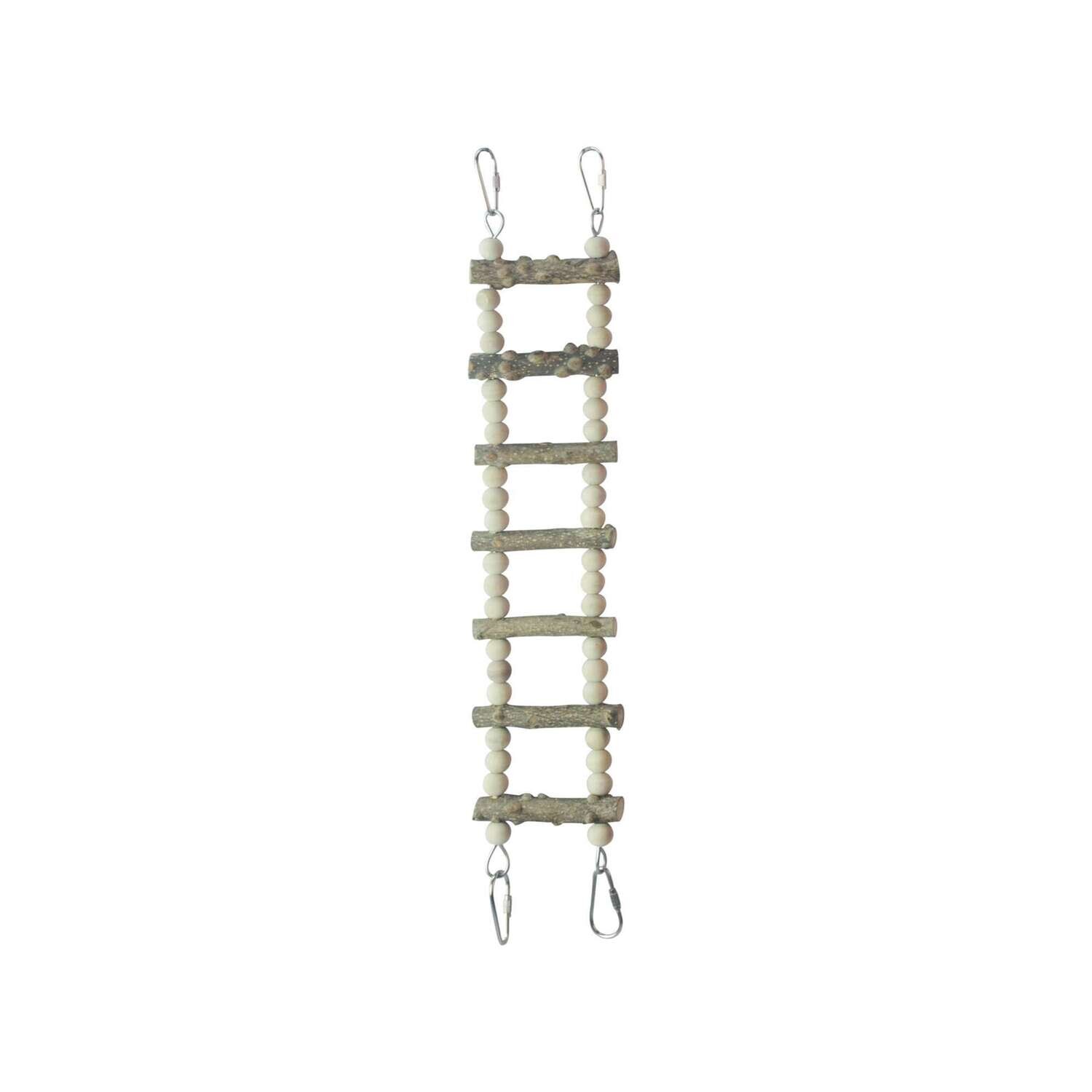 Escalera de madera natural para p�jaros 7,5x40 cm