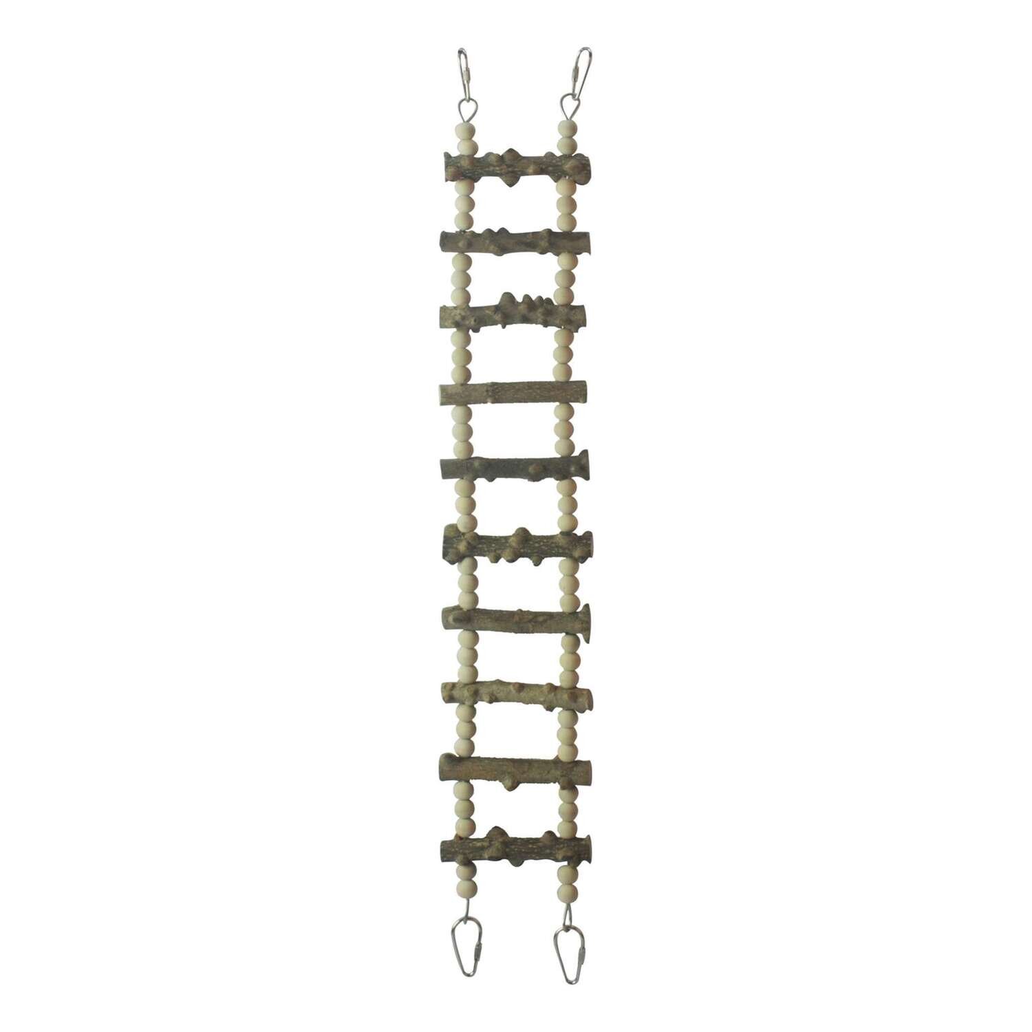 Escalera de madera natural para p�jaros 7,5x51 cm