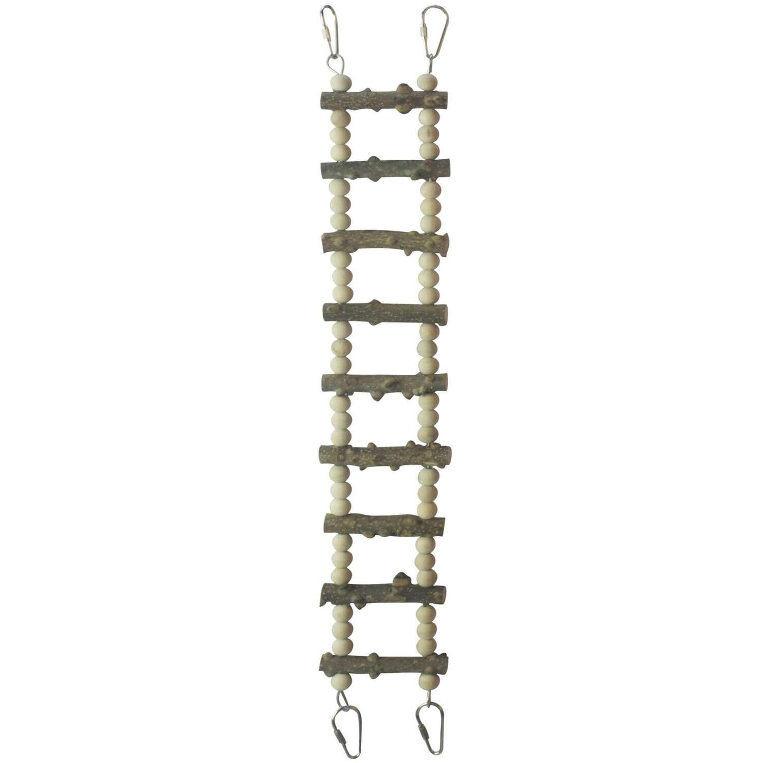Escalera de madera natural para p�jaros 7,5x60 cm