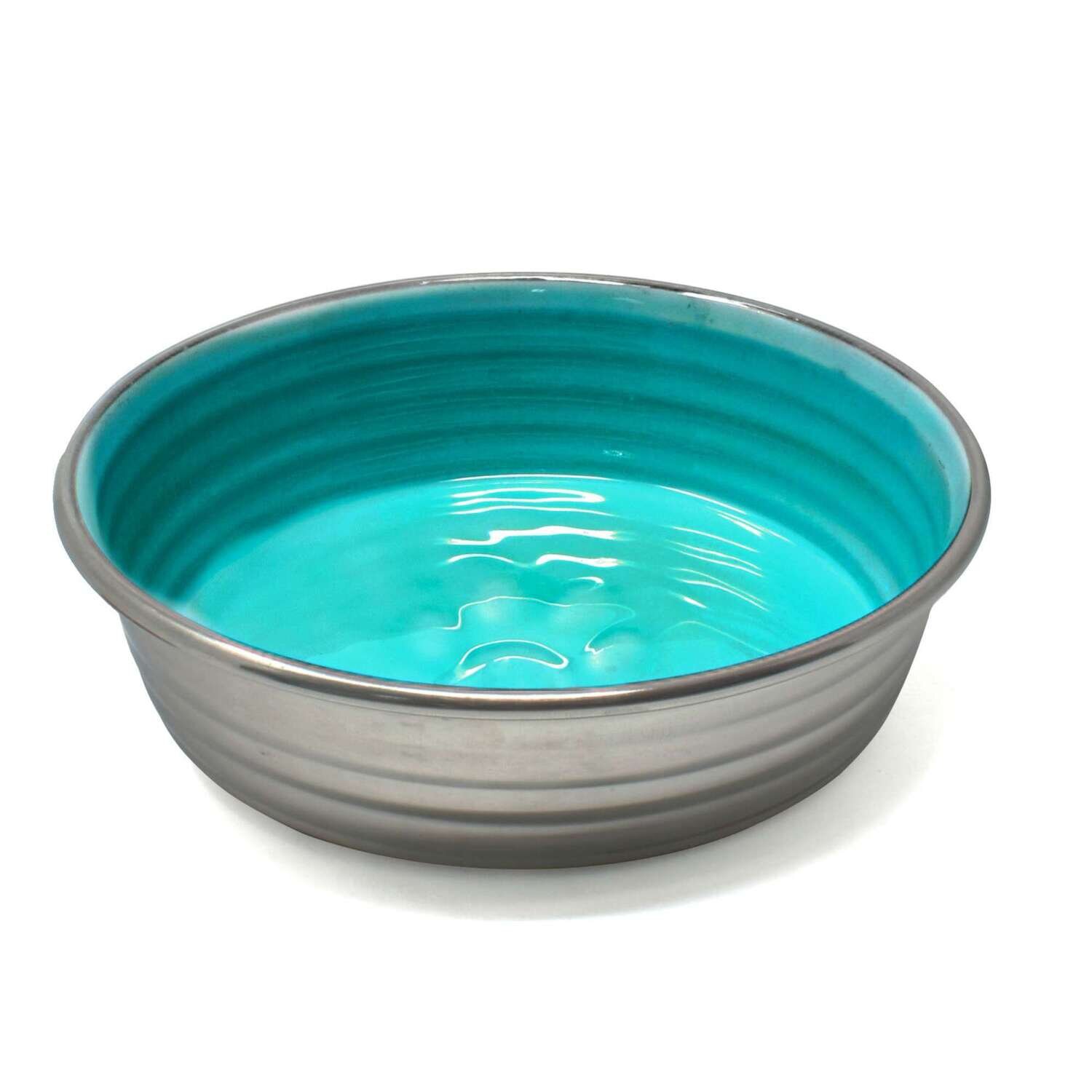 Comedero antideslizante interior celeste 12 cm