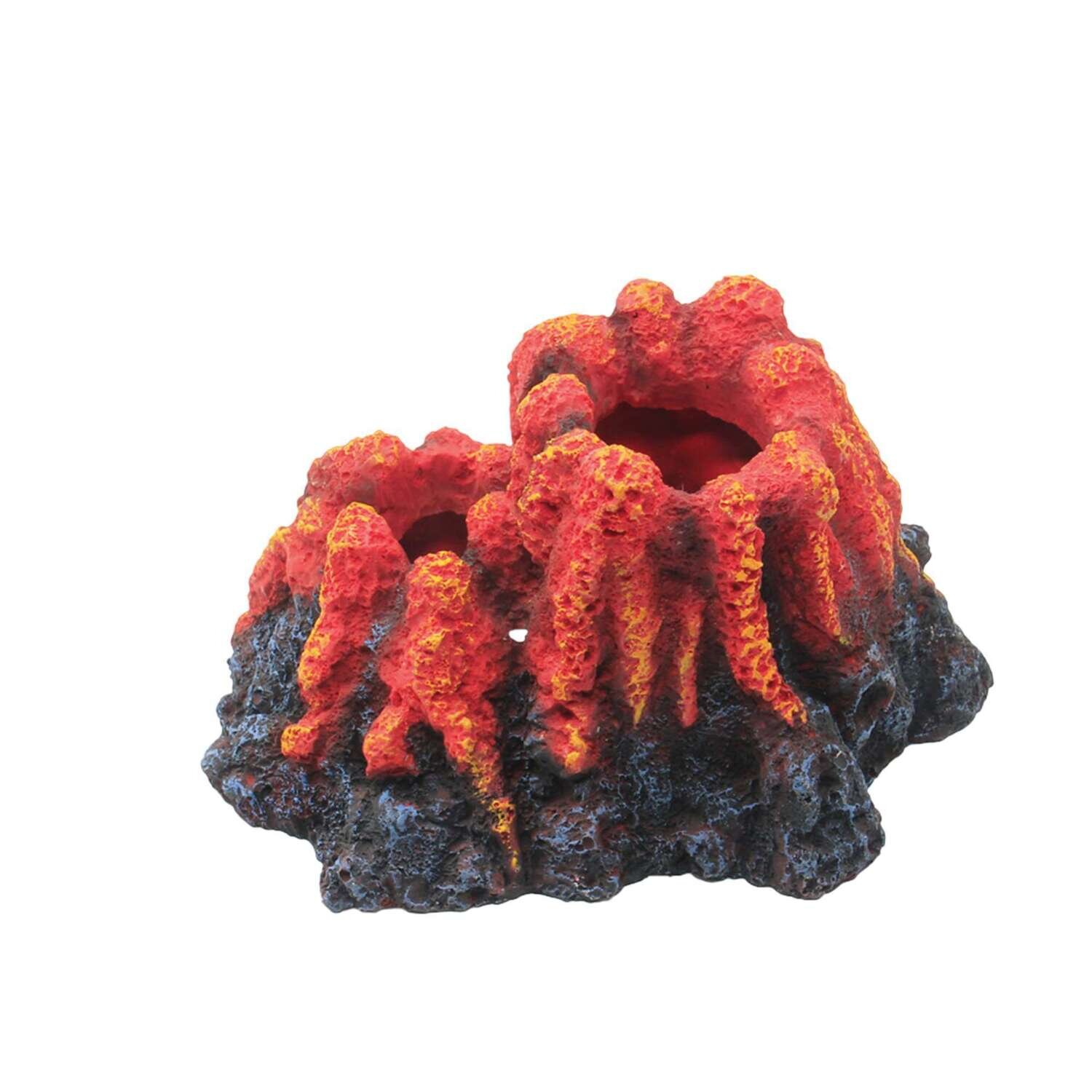 Ornamento volc�n doble de ICA 9,5x12,5x16 cm