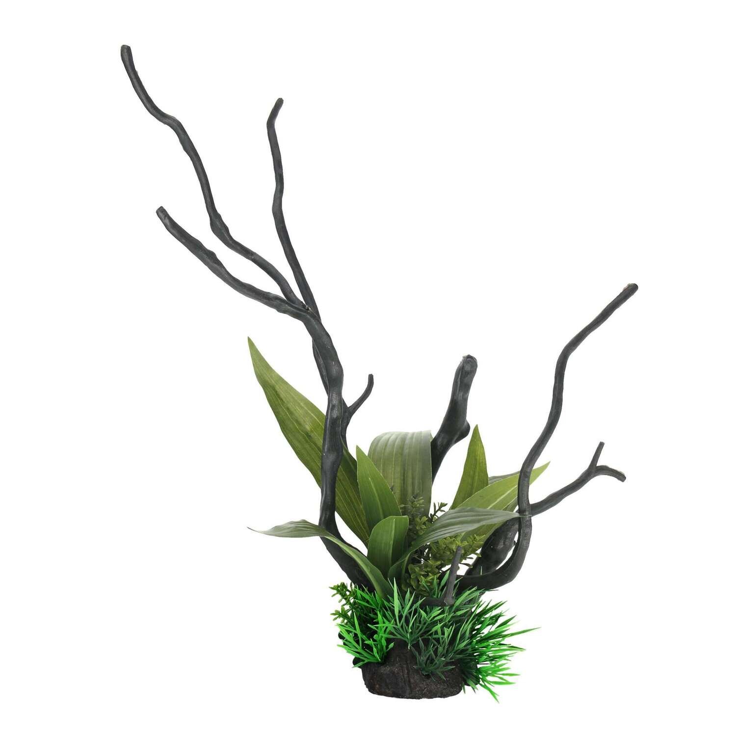 Troncos con plantas de ICA 29,5x16x35,5 cm