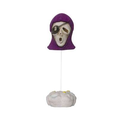 Ornamento calavera flotante con capucha 6x5,2x9 cm