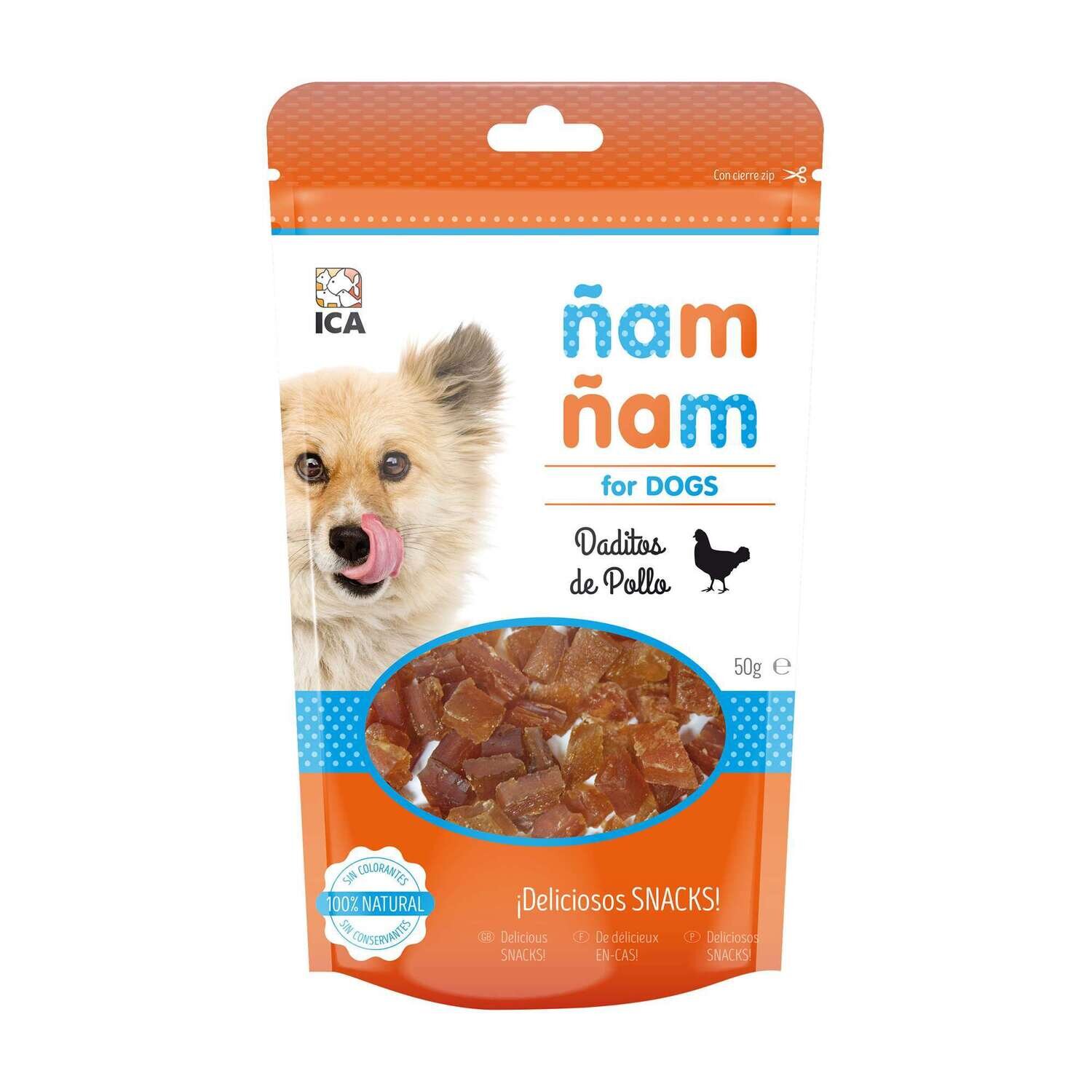 Snack dados de pollo �am �am  50 g