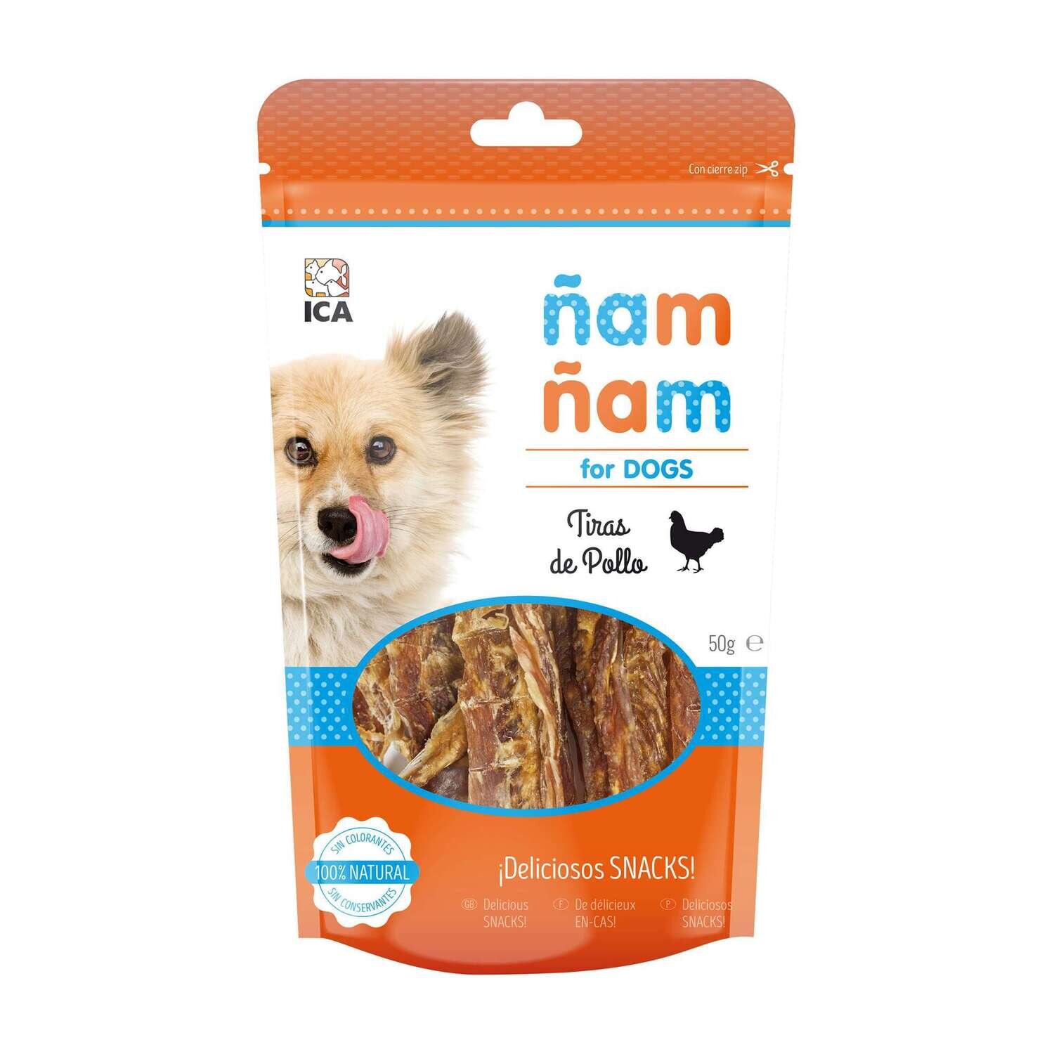 Snack tiras de pollo �am �am  50 g