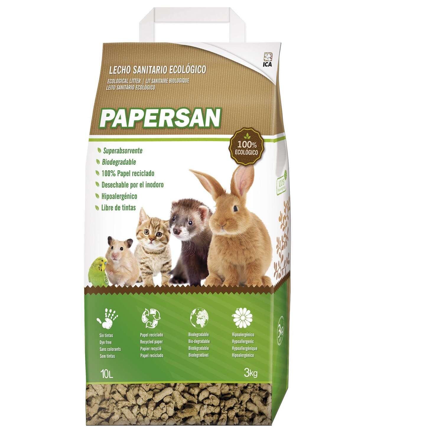 Papersan lecho sanitario ecol�gico.  10 l