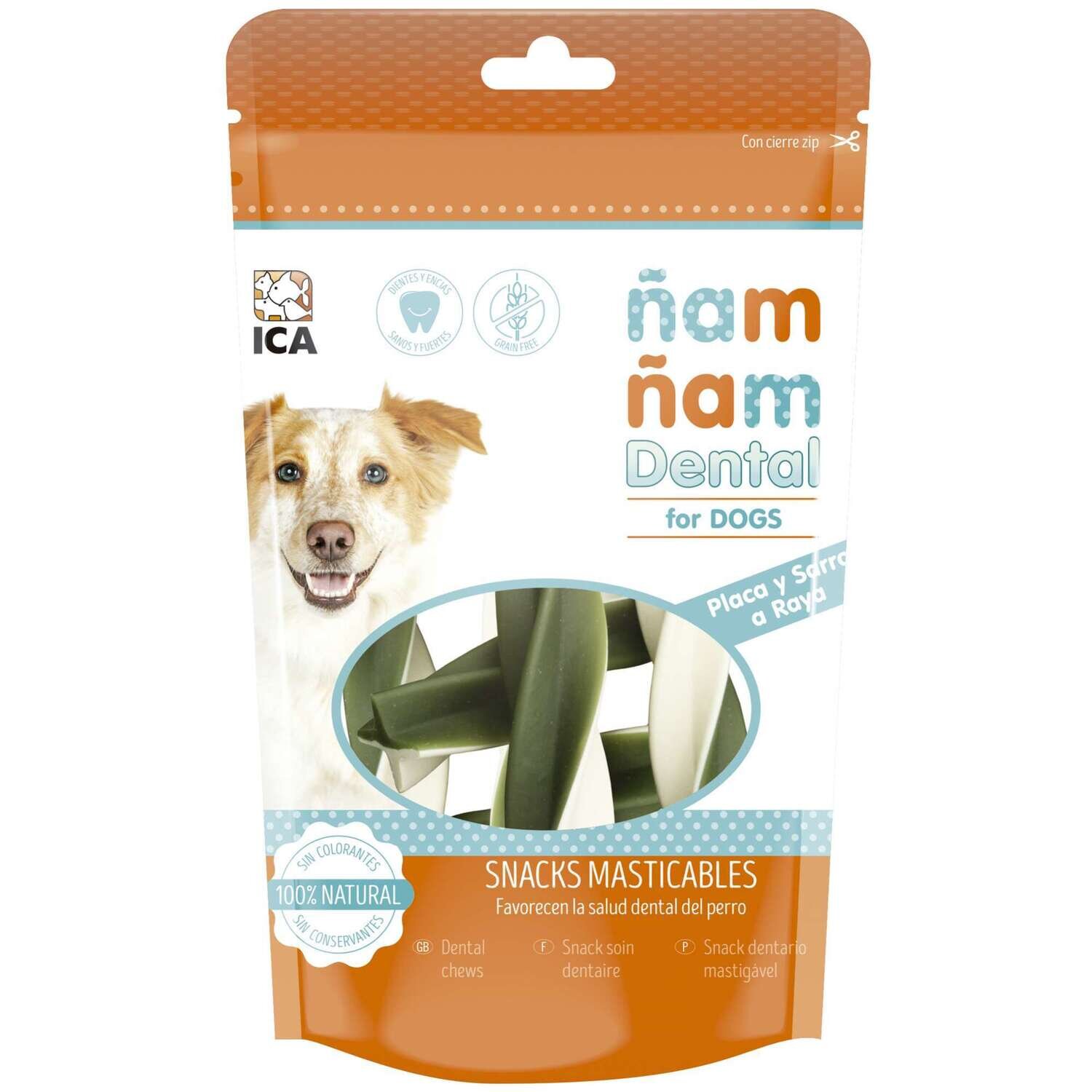 Snack Twist cruz sabor menta Dental �am �am 13 cm