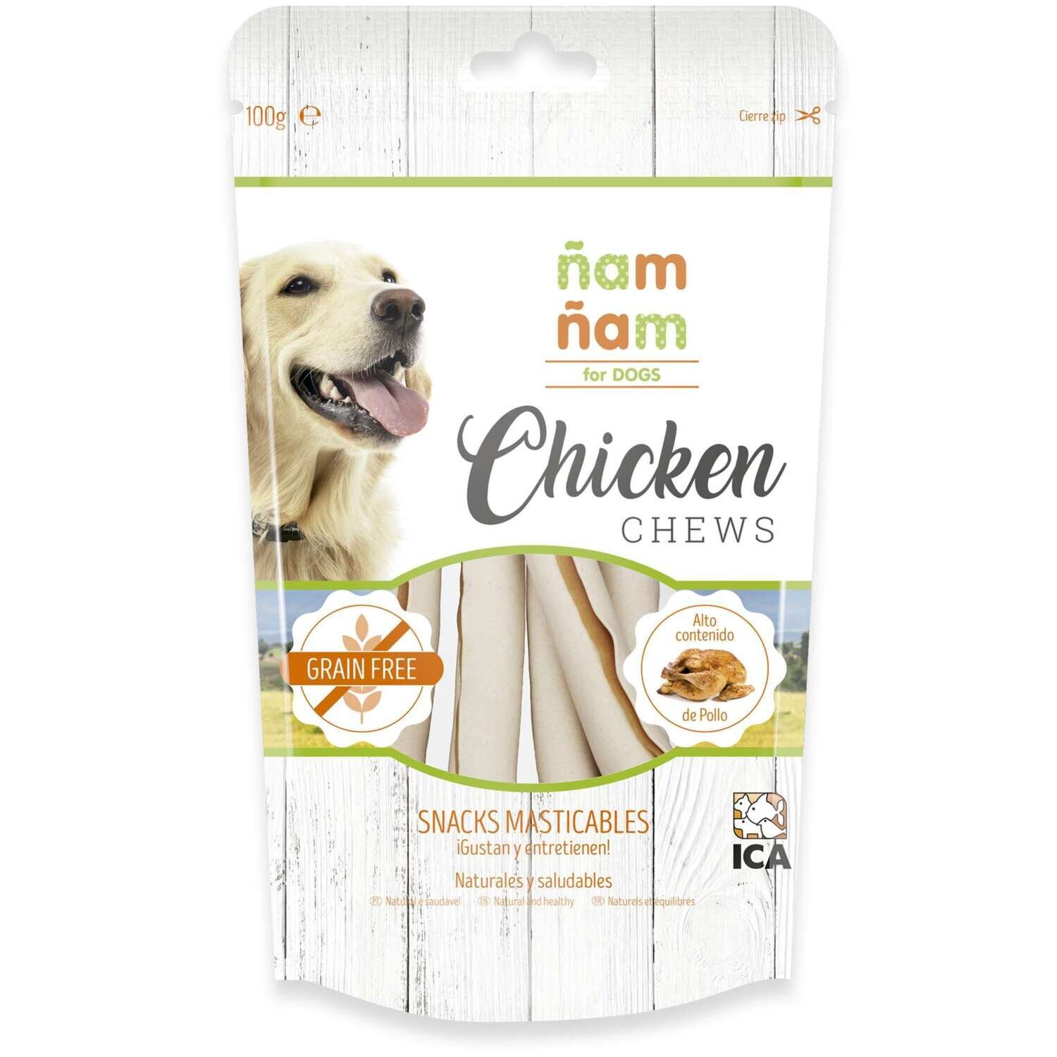 Snack Chicken CHEWS rollos de pollo �am �am  100 g