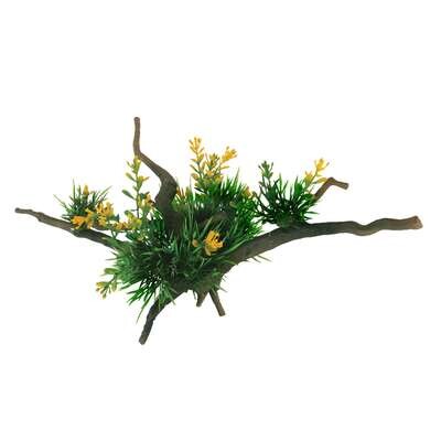 Troncos con plantas de ICA 34x10x15,5 cm