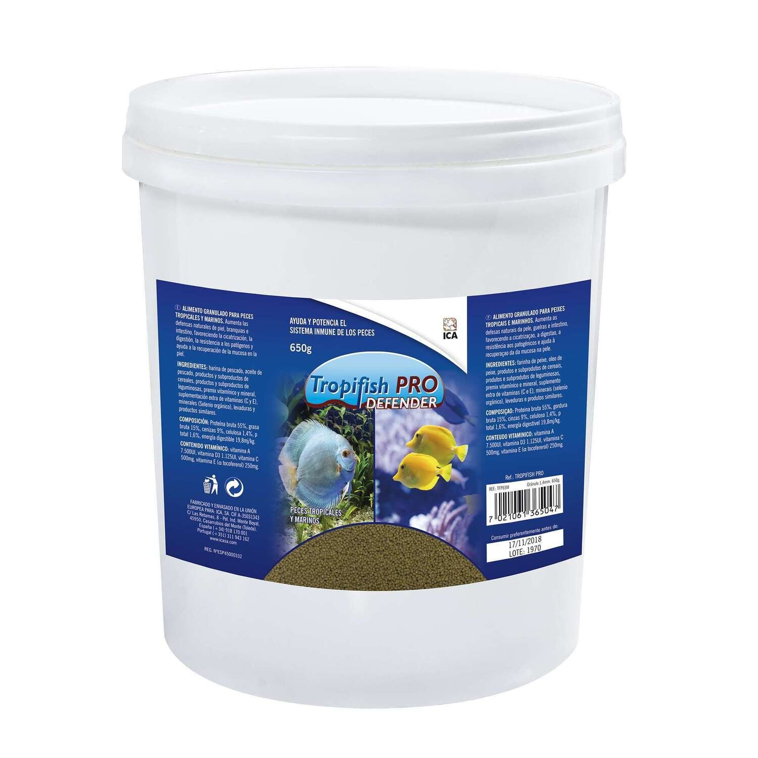 Alimento Tropifish DEFENDER 1,1 mm 650 g