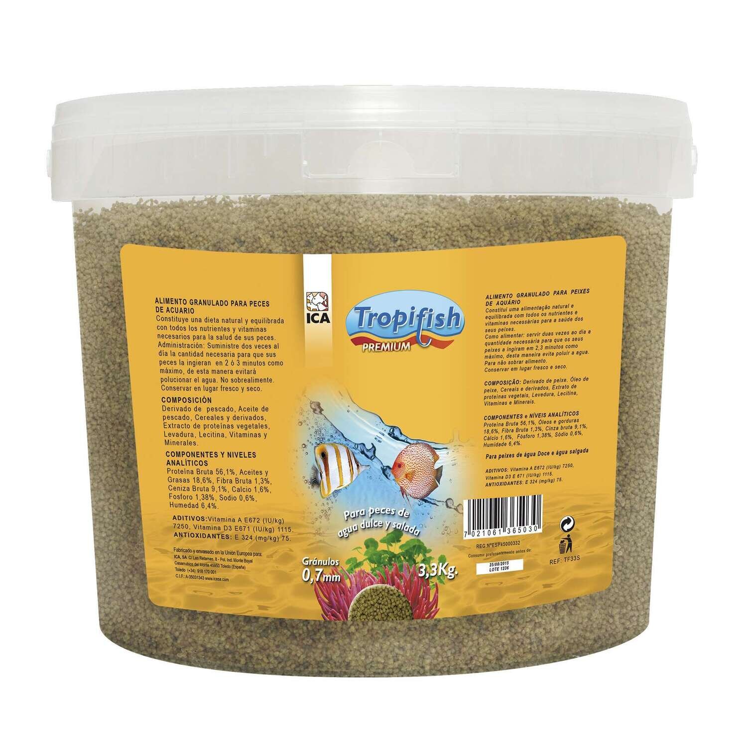 Alimento Tropifish PREMIUM 0,7 mm 3,3 kg