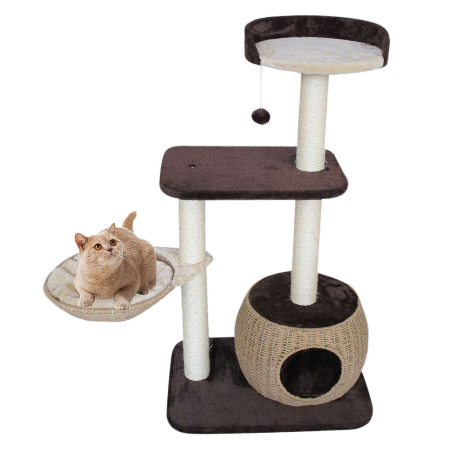 Rascador ZEN mediano con nido 90x46x108 cm