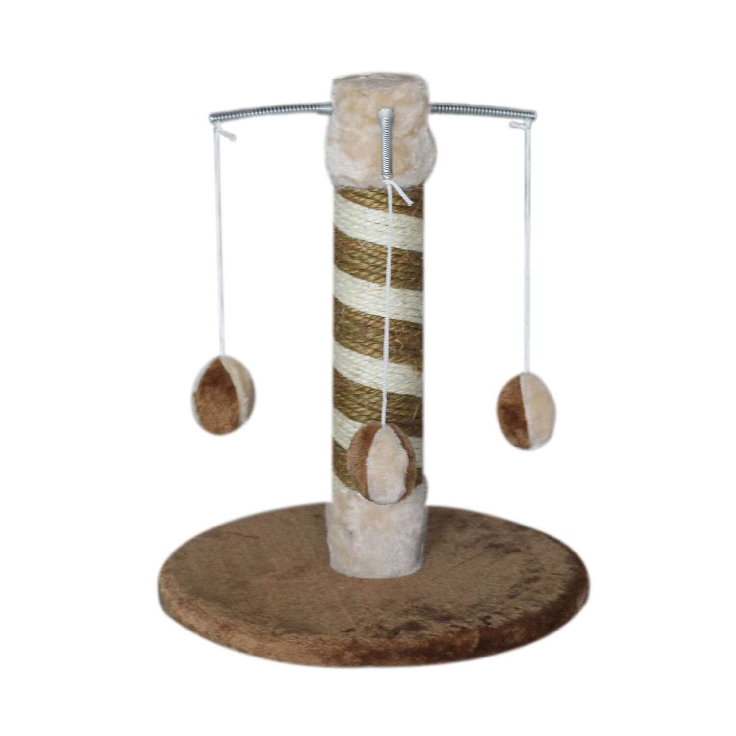 Rascador peque�o con resortes y bolitas 35x35x42 cm