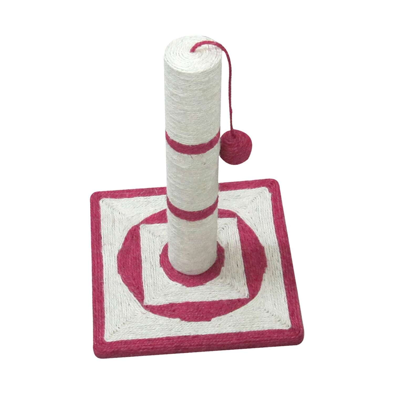 Rascador con base cuadrada y pelota 30x30x42 cm