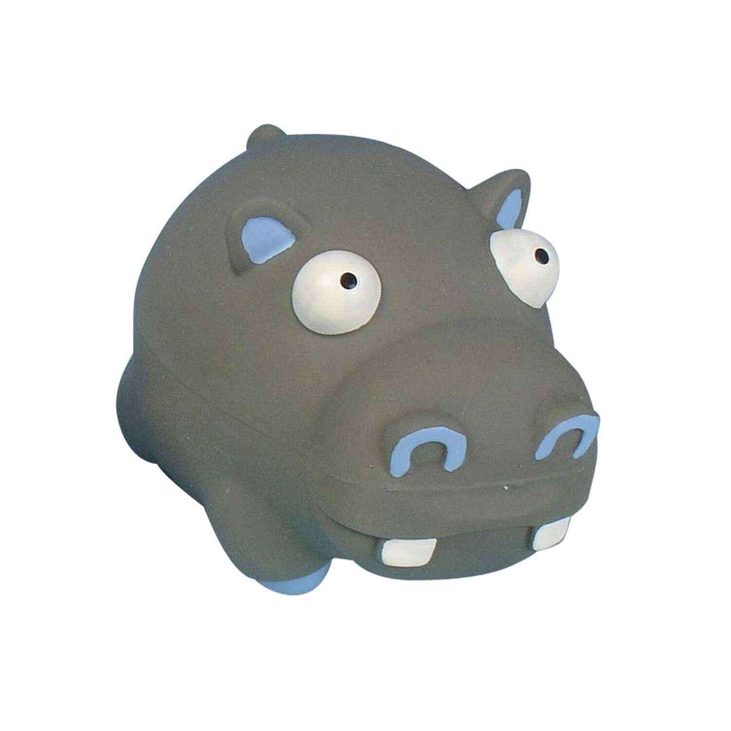 Juguete Hipop�tamo de l�tex gris con sonido para perros 11,5 cm