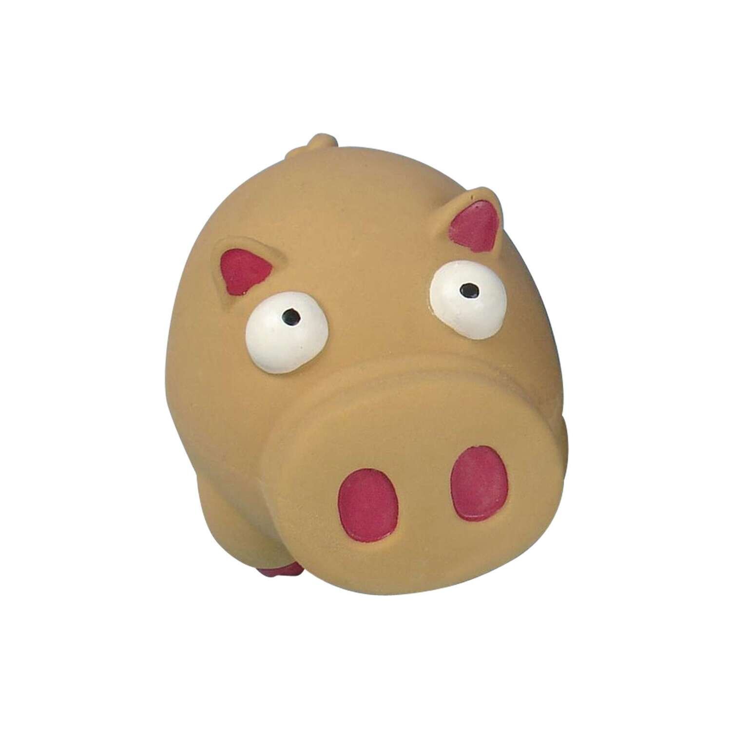 Juguete Cerdito de l�tex en beige con sonido para perros 11,5 cm