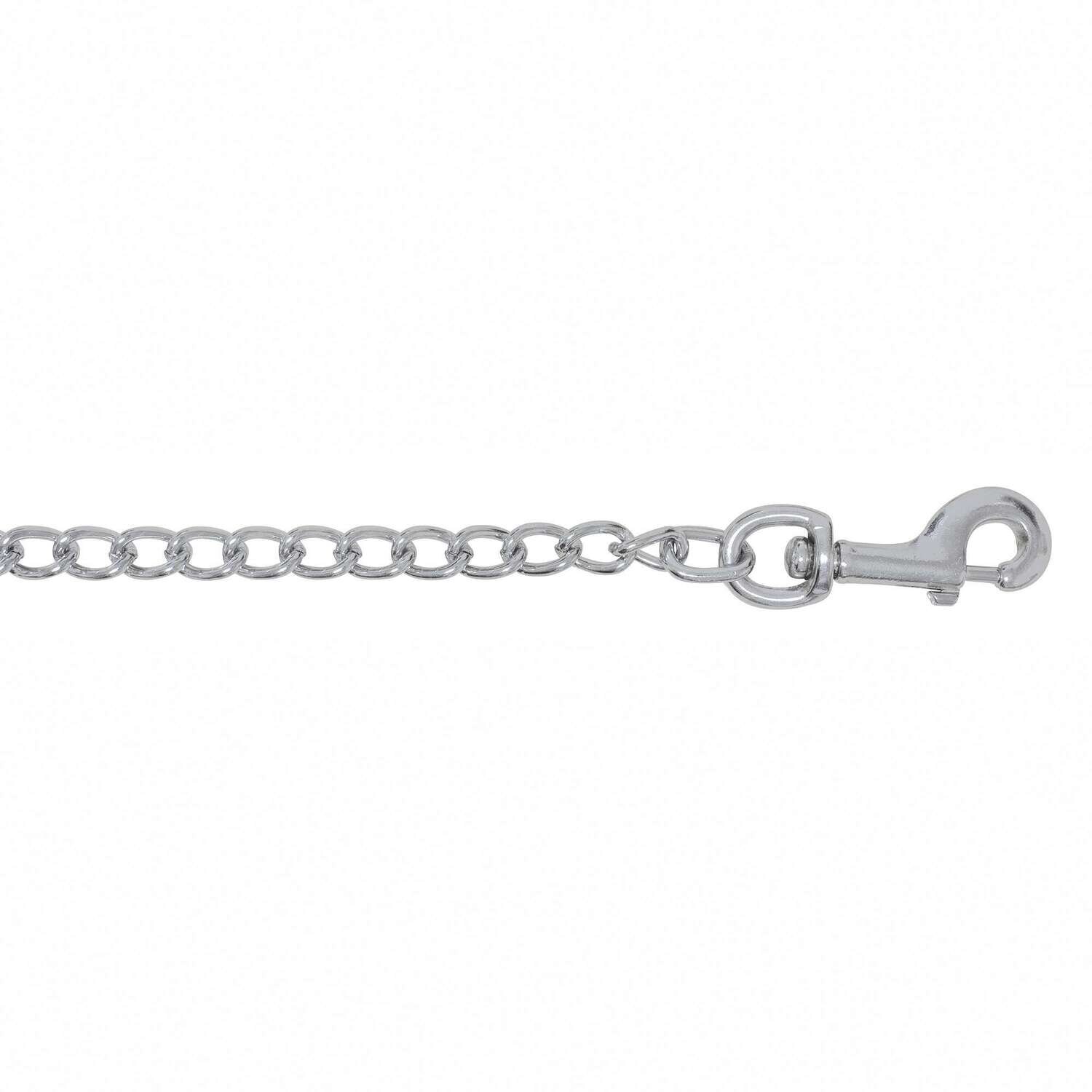 Ramal cromado con empu�adura en cuero 120x4 cm