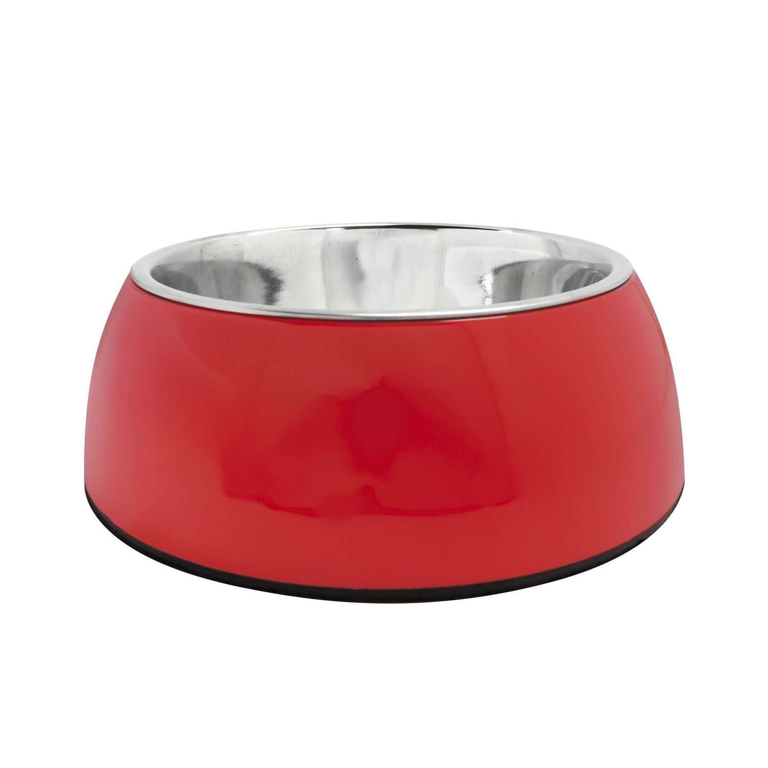 Comedero de acero inoxidable Rojo Home 22 cm
