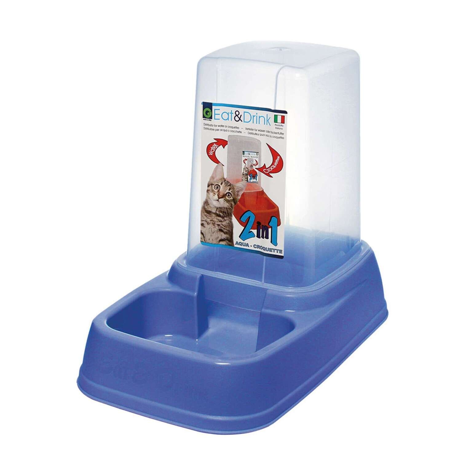 Tolva antideslizante con comedero y bebedero grande GP 20x27,5x33,5 cm