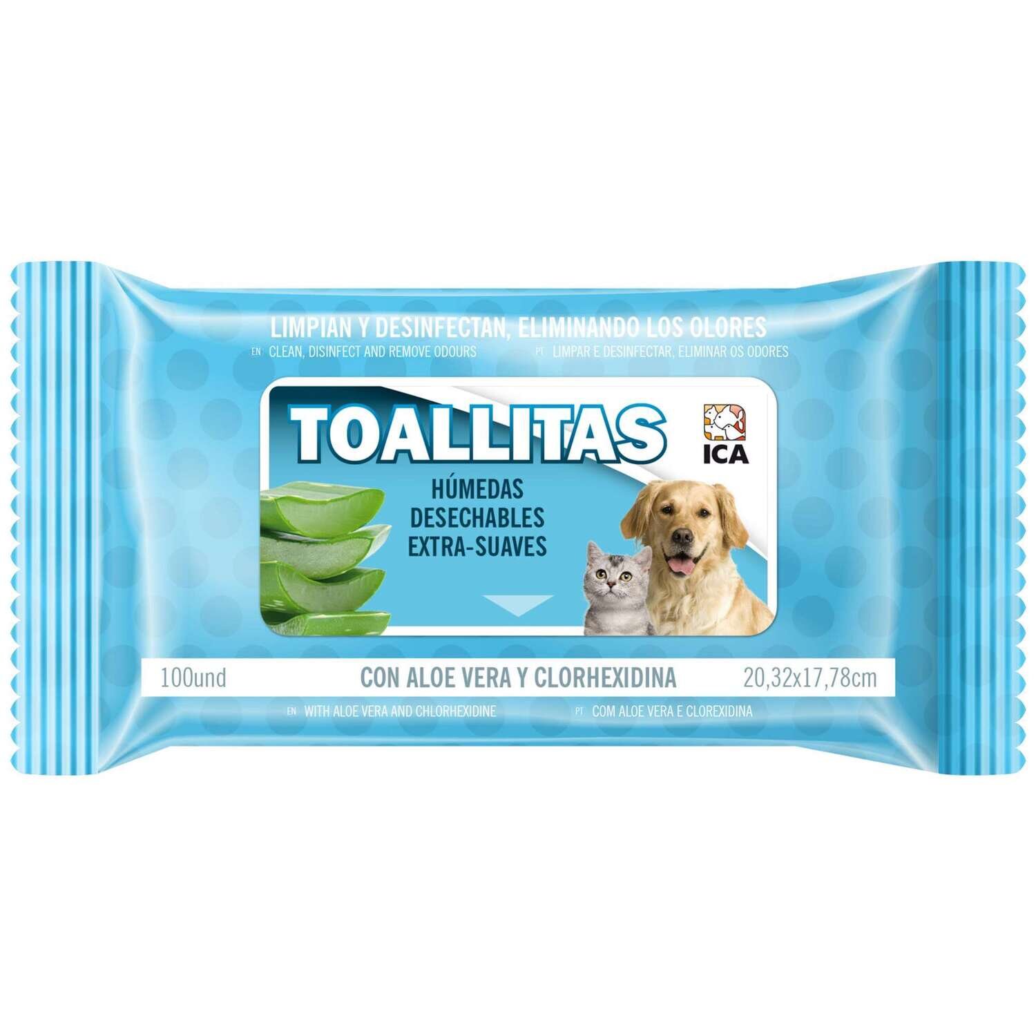 Toallitas ICA de aseo 20x18x20,32 cm