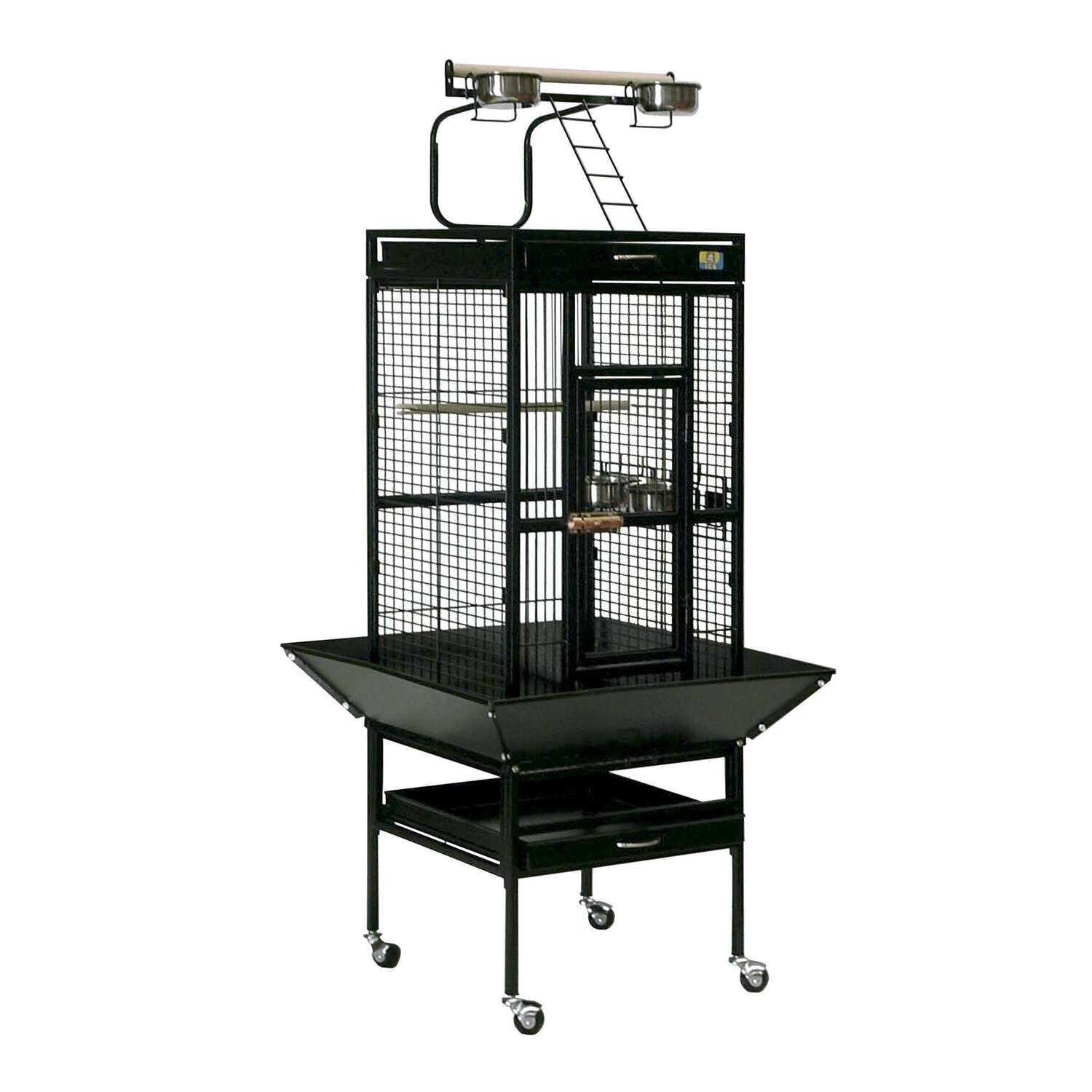 Jaula RECREO con pie exterior para p�jaros 45,7x45,7x156 cm