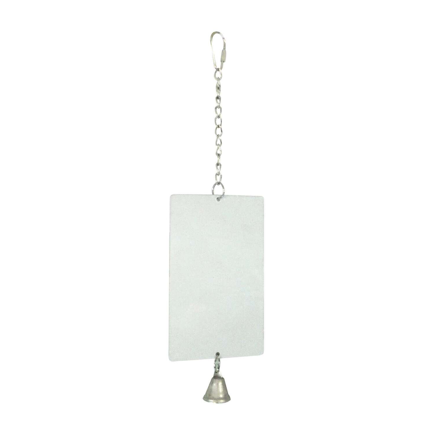 Juguete Espejo met�lico con campana para p�jaros 9x1x33 cm