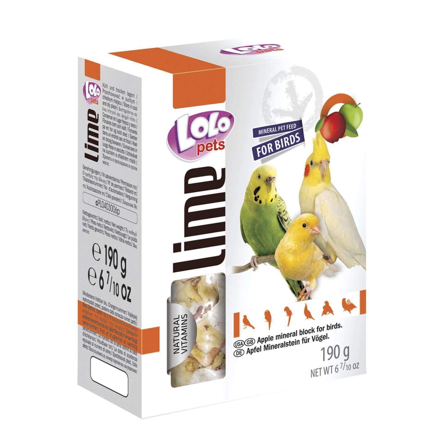Bloque mineral de manzana para loros "LOLO"