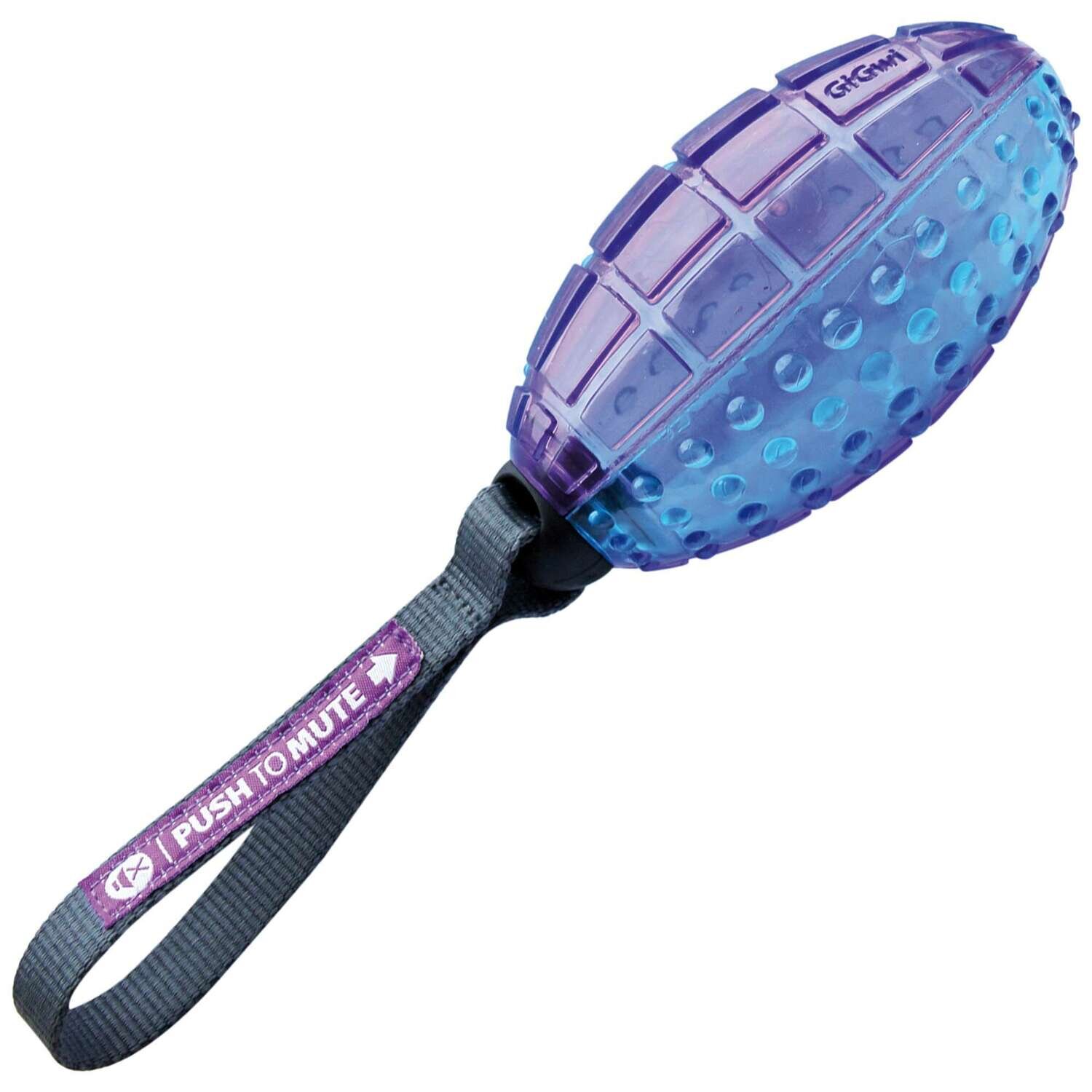 Juguete Push to Mute con forma de pelota rugby de GIGWI 26 cm
