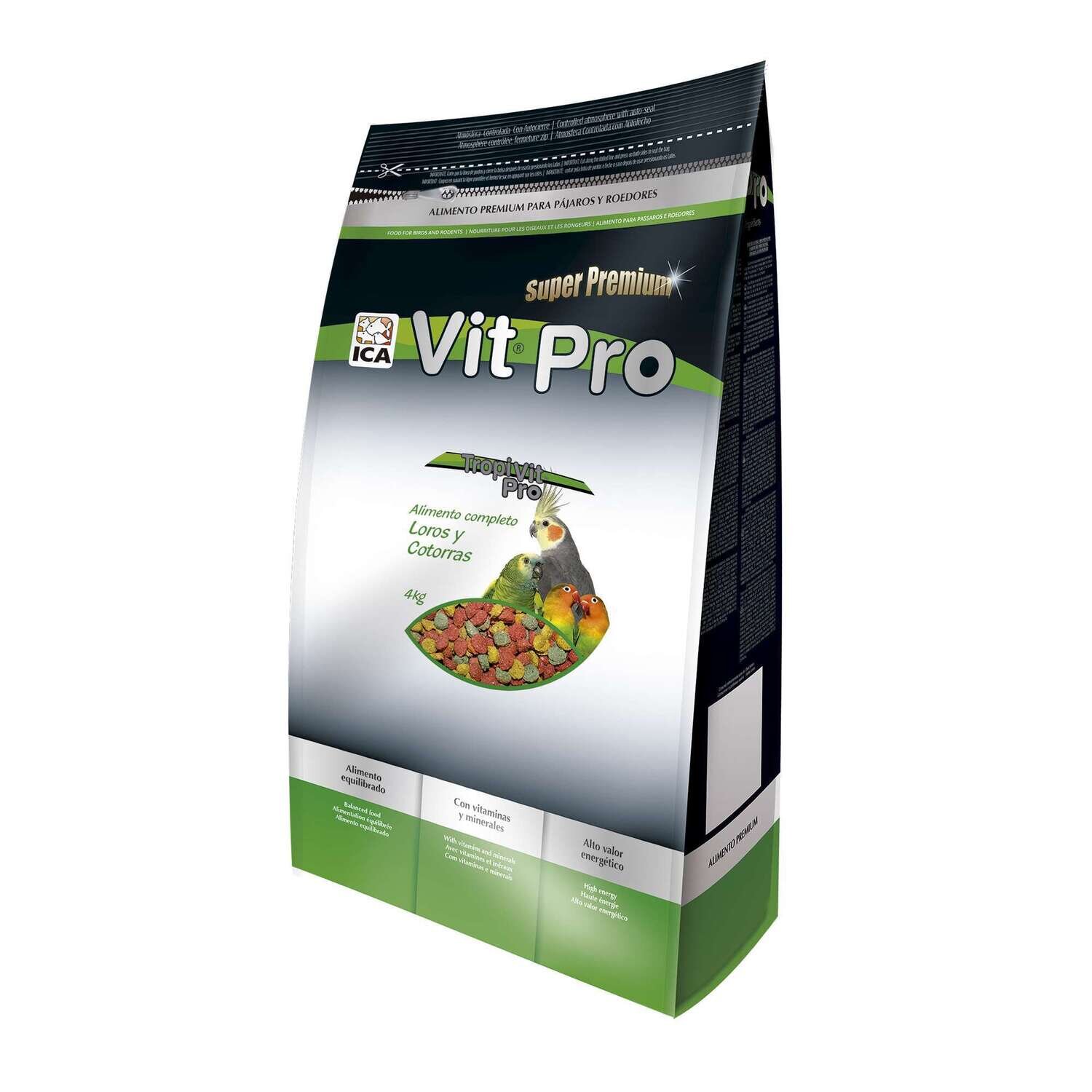 Alimento para Loros y Cotorras Tropi Vit Pro en bolsa 4 kg