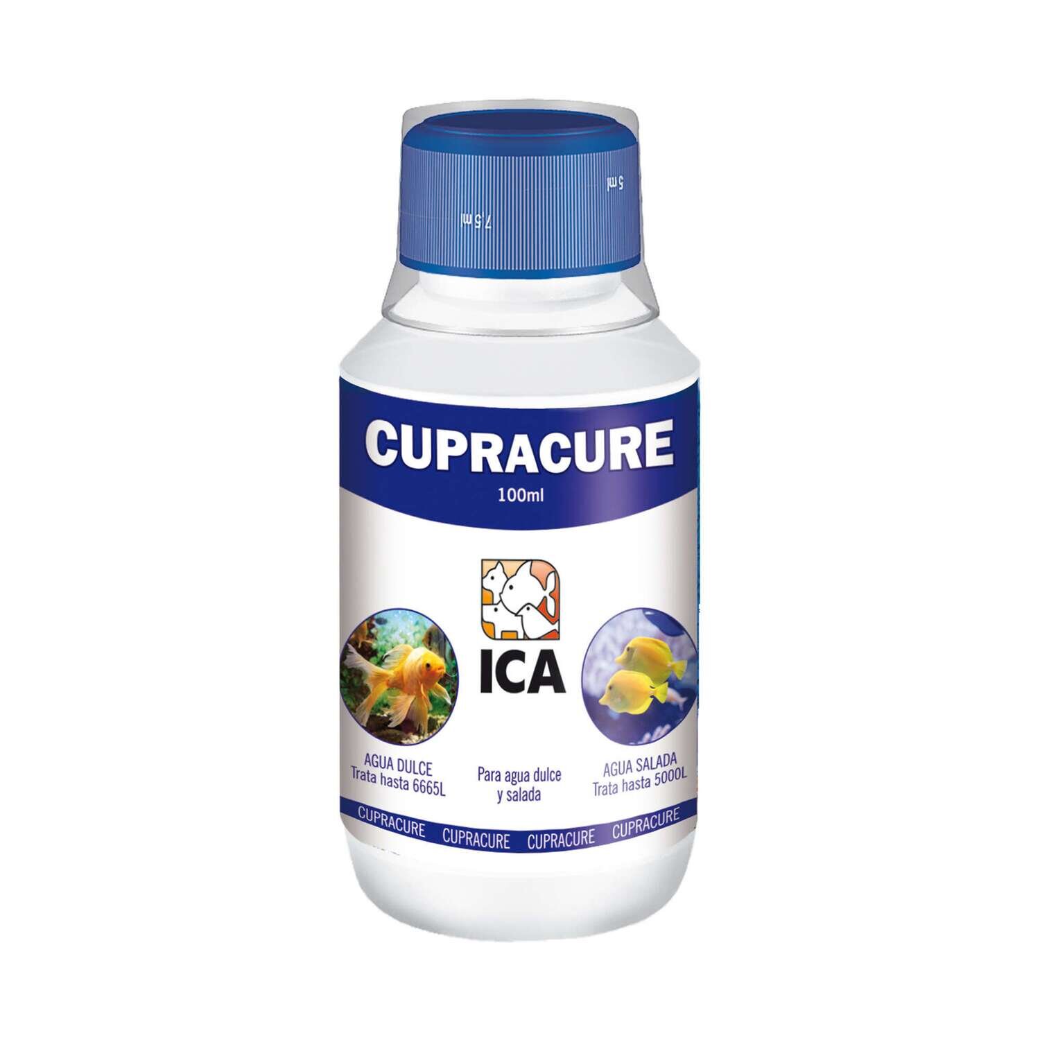 Tratamiento contra Oodinium, cryptobia, brooklynella, etc: CUPRACURE de ICA 100 G