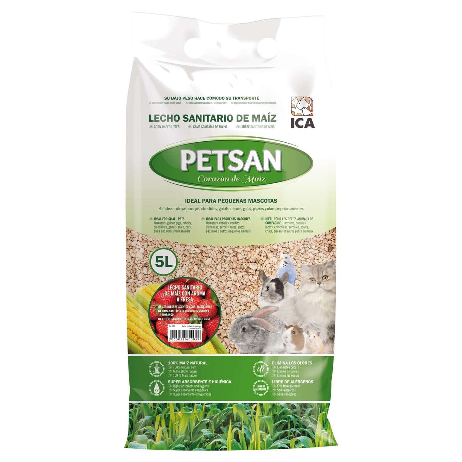 Lecho de ma�z con esencia de fresa Ica 5 L