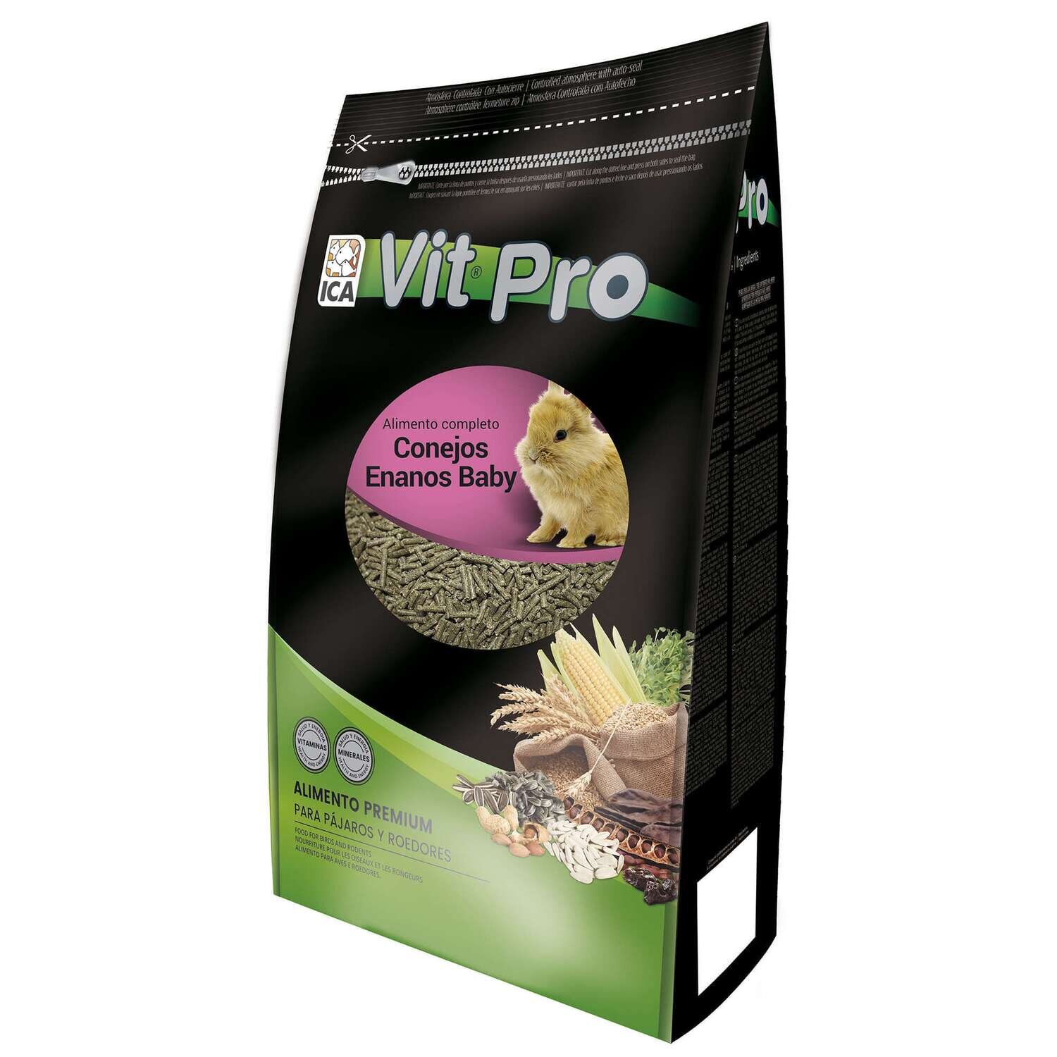 Alimento para Conejos Enanos Baby Vit Pro en bolsa