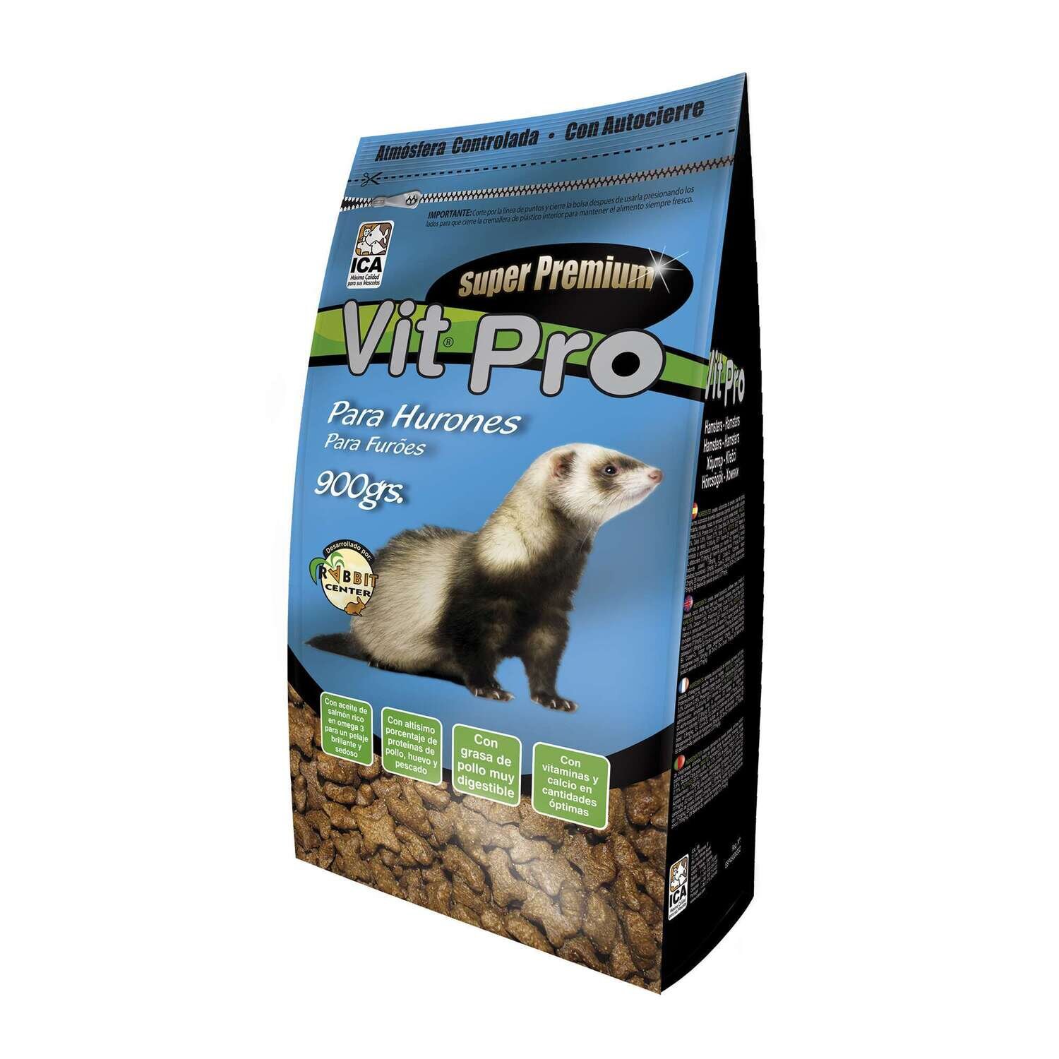 Alimento para Hurones con cierre Zip Vit Pro en bolsa 900 G
