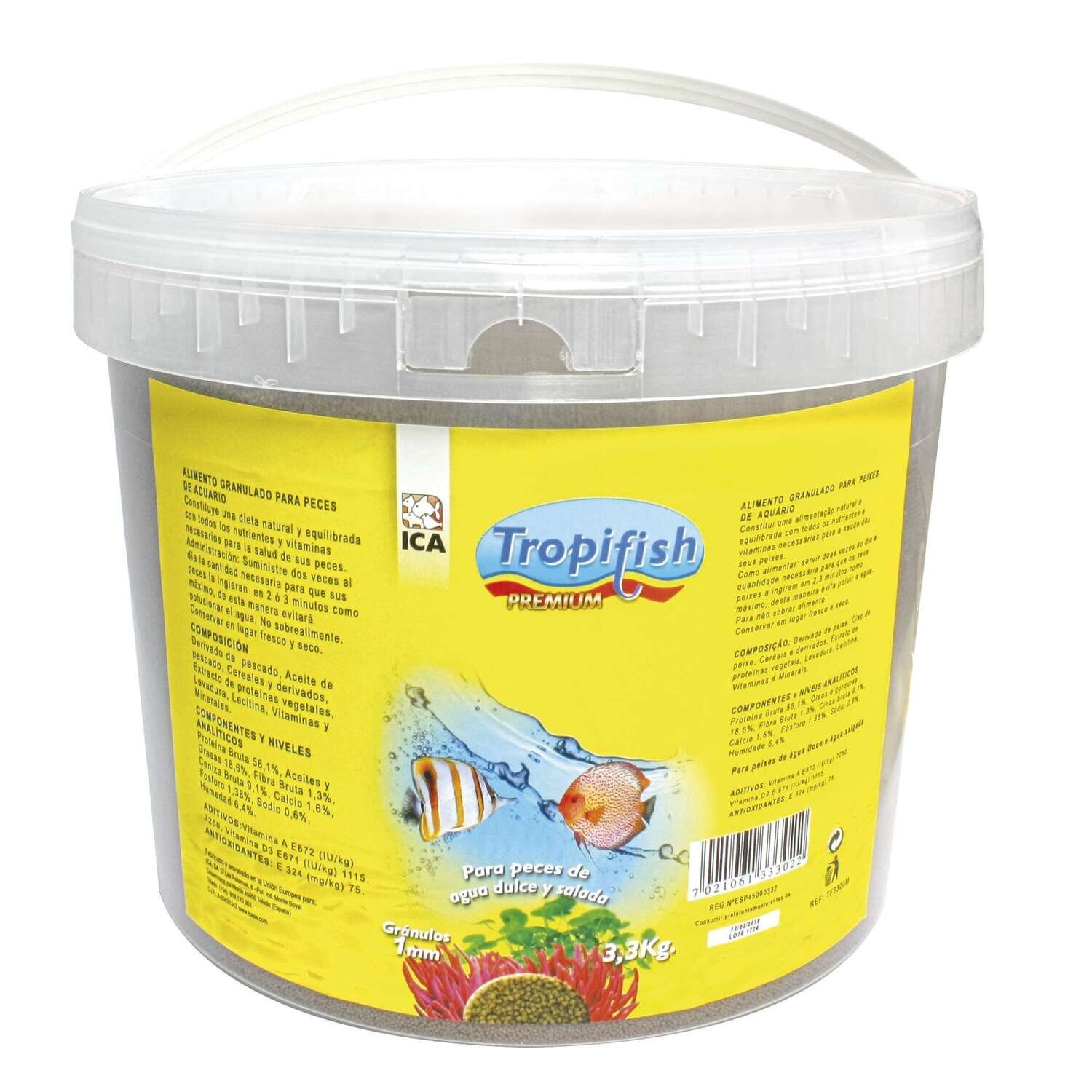 Alimento Tropifish PREMIUM 3,3 kg 1 MM