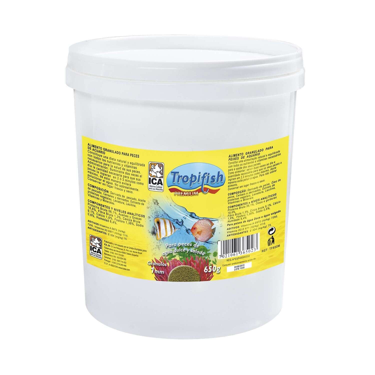 Alimento Tropifish PREMIUM 650 g 1 MM