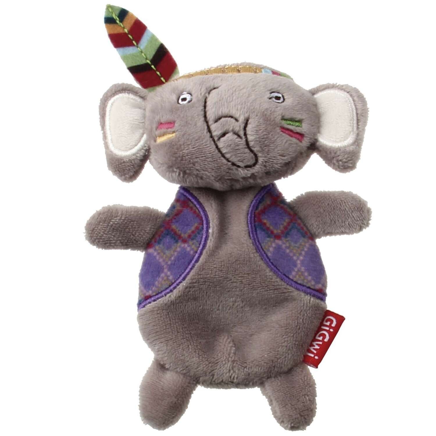 Juguete Indians elefante GiGwi 3x7x13 cm