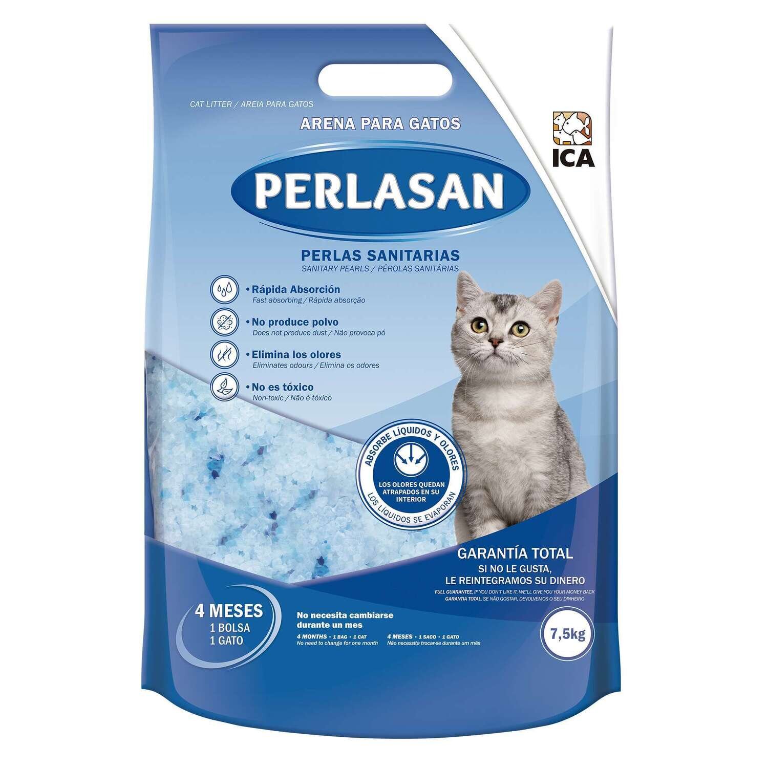 Lecho sanitario PERLASAN para gatos  7,5 kg