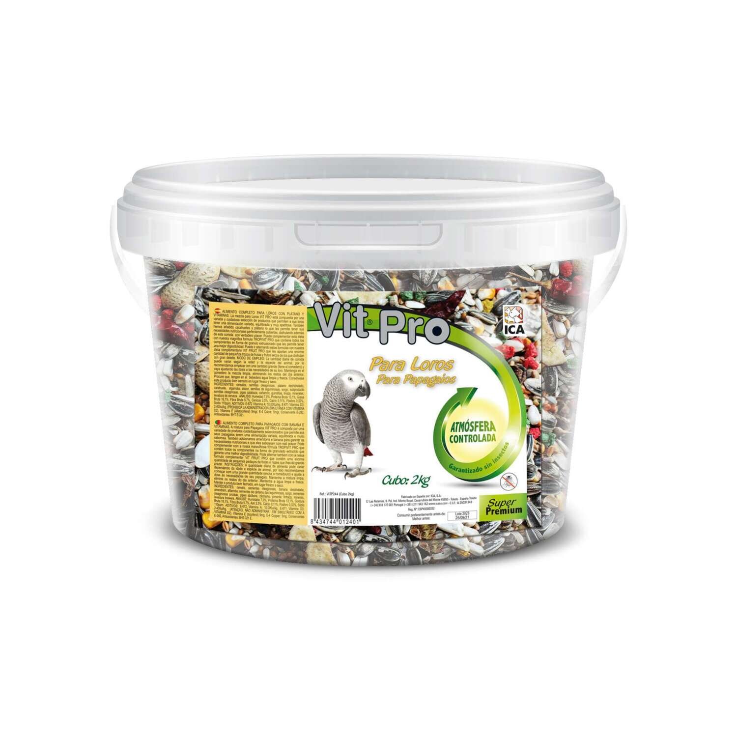 Alimento para loros Vit Pro Mix en cubo  2 kg